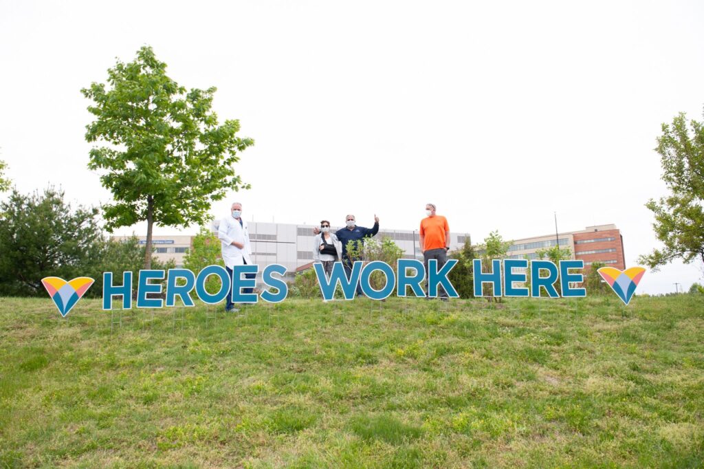 Virtua healthcare workers Hero Sign